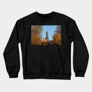 Michel, Michaeliskirche, evening light, Hamburg, Germany, evening, church, autumn Crewneck Sweatshirt